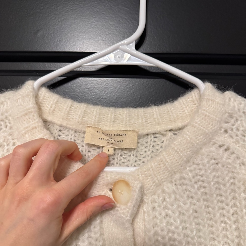 Sezane Emile Cardigan in Ecru, Small - Picture 2 of 4